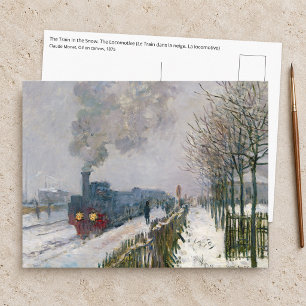 Claude Monet - Zug im Schnee / Die Lokomotive Postkarte