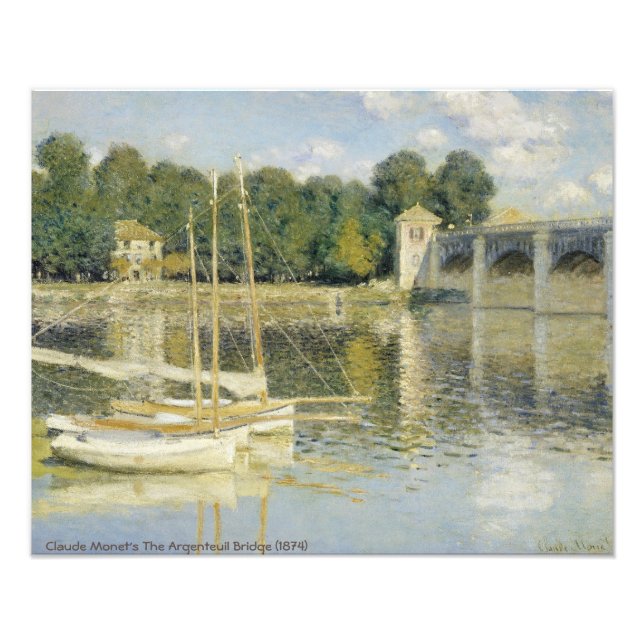 Claude Monets berühmte argentinische Brücke (1874) Fotodruck (Vorne)