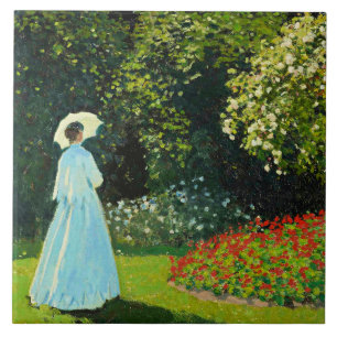 Claude Monets, Dame im Garten, Fliese