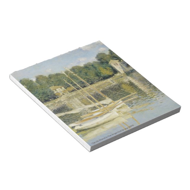 Claude Monets Die Argenteuil-Brücke (1874) Notizblock (angewinkelt)