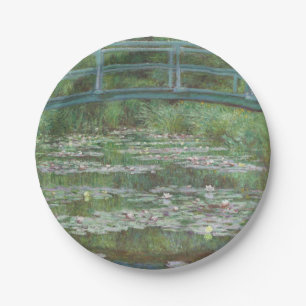 Claude Monets Die japanische Brücke Pappteller