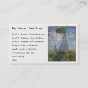 Claude Monets Frau mit einem Sonnenschirm (Der Spa Visitenkarte