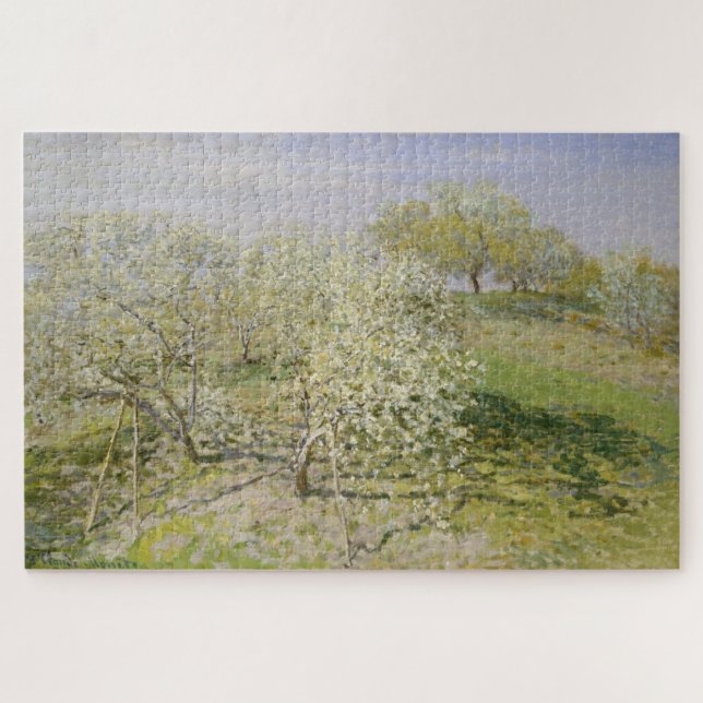 Claude Monets Frühling (Obstbäume in Blüte) 1873 Puzzle (Horizontal)