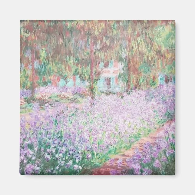 Claude Monets Garten in Giverny Magnet (Vorne)