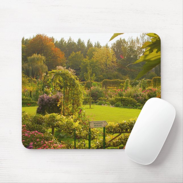 Claude Monets Garten, schöne Gartenszene Mousepad (Mit Mouse)