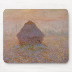 Claude Monets Grainstack, Sun in the Mist (1891) Mousepad