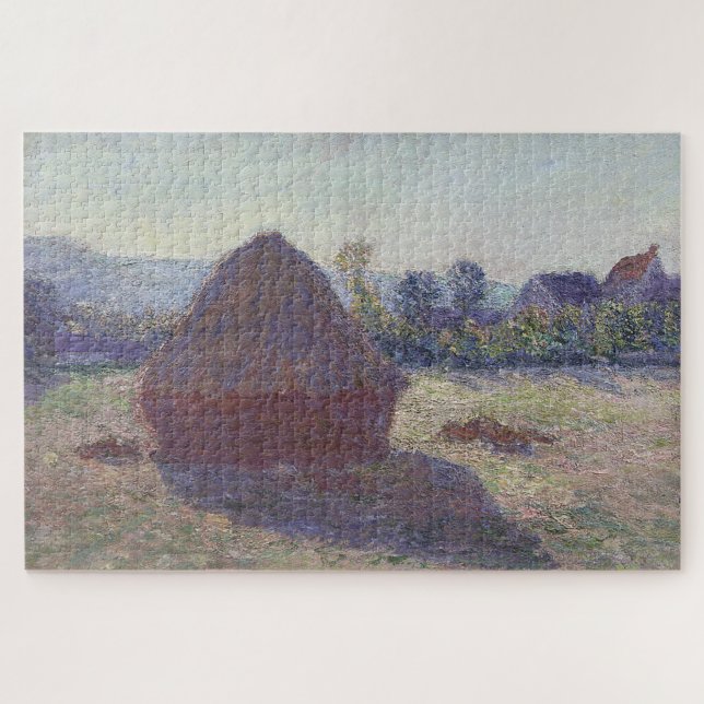Claude Monets Heuschober im Abendsonnenschein (189 Puzzle (Horizontal)