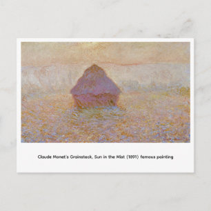 Claude Monets Kornstadel, Sonne im Nebel (1891)  Postkarte