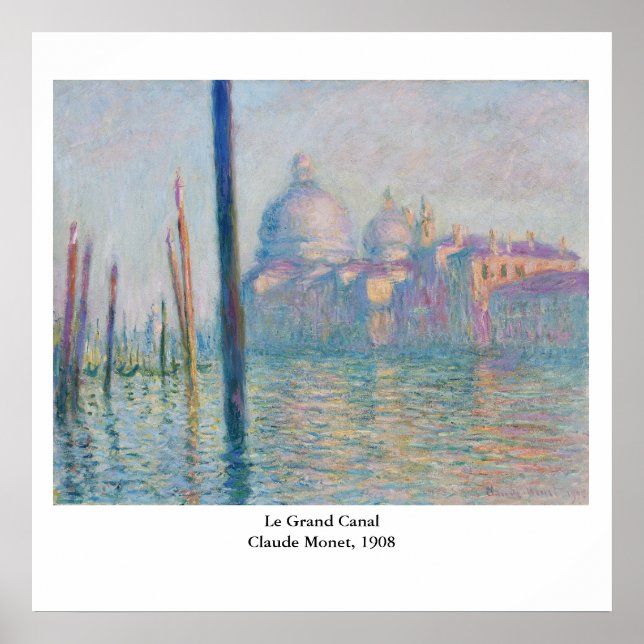 Claude Monets Le Grand Canal Poster (Vorne)