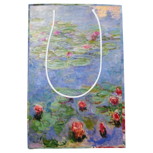 Claude Monets Lilies Mittlere Geschenktüte (Vorderseite)