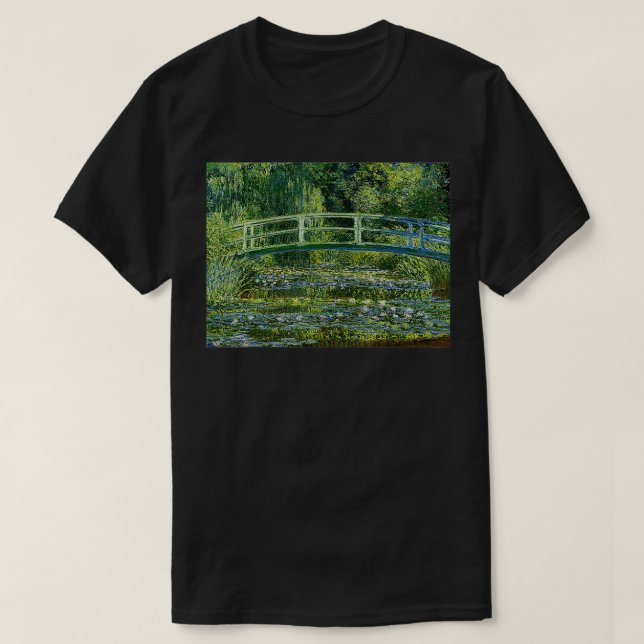 Claude Monets Water Lilies und japanische Bridge R T-Shirt (Design vorne)