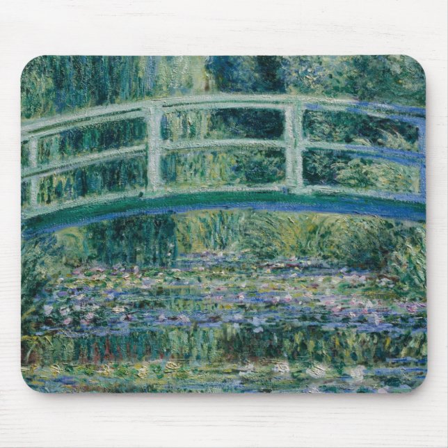 Claude Monets Water Lilies und Japanische Brücke Mousepad (Vorne)