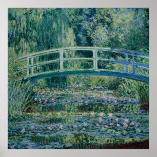 Claude Monets Water Lilies und Japanische Brücke Poster