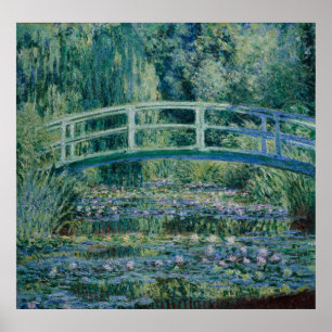 Claude Monets Water Lilies und Japanische Brücke Poster