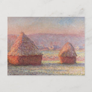 Claude Monets weißer Frostaufgang (Hystacks) Postkarte