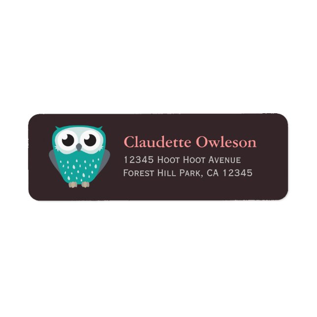 Claude the Little Owl | RÜCKSENDEADRESSEN-AUFKLEBE (Vorne)