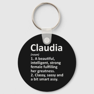 Claudia Definition Personalisierter Name Lustiges  Schlüsselanhänger