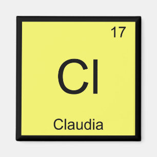 Claudia Name Chemie Element Periodensystem Magnet