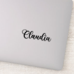 Claudia Name - Handgeschriebene Kalligrafie Aufkleber
