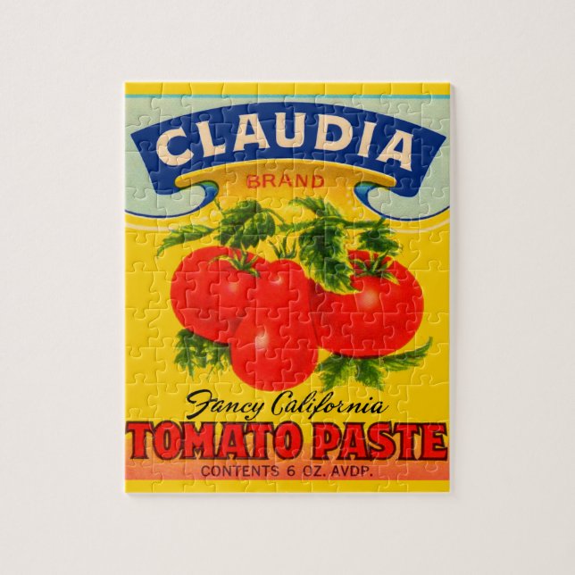 Claudia-Paste-Etikett aus den 30er Jahren Puzzle (Vertikal)