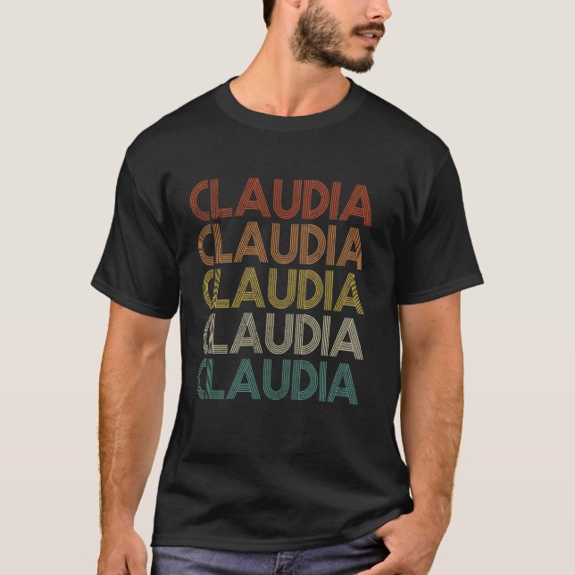 Claudia Retro Vintage T-Shirt (Vorderseite)