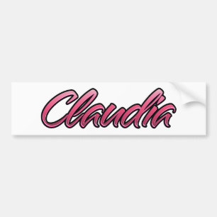 Claudia verblasste rosa Aufkleber Sticker Autoaufkleber