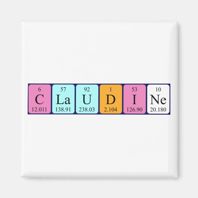 Claudine Peripherischer Name-Magnet Magnet (Vorne)