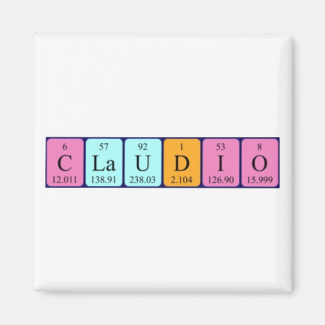 Claudio-periodischer Tabellenname-Magnet Magnet (Vorne)