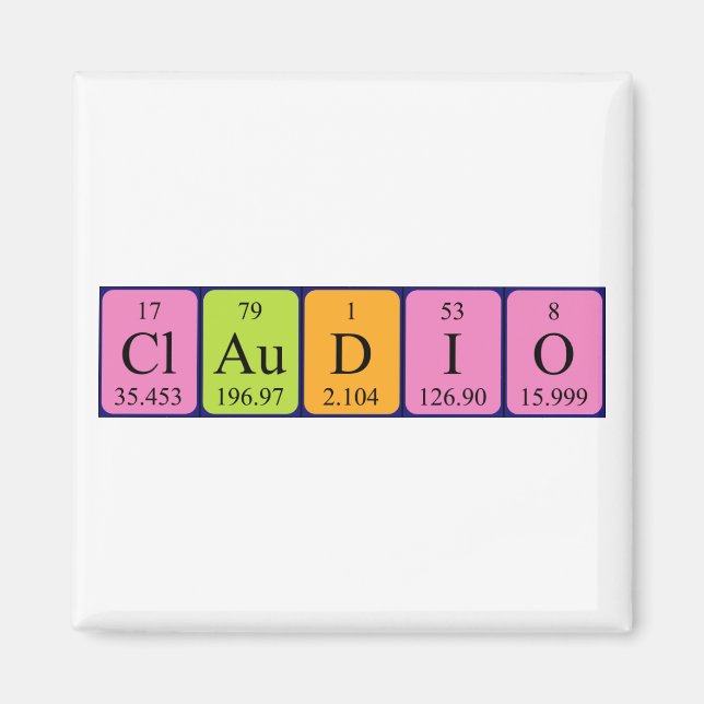 Claudio-periodischer Tabellenname-Magnet Magnet (Vorne)