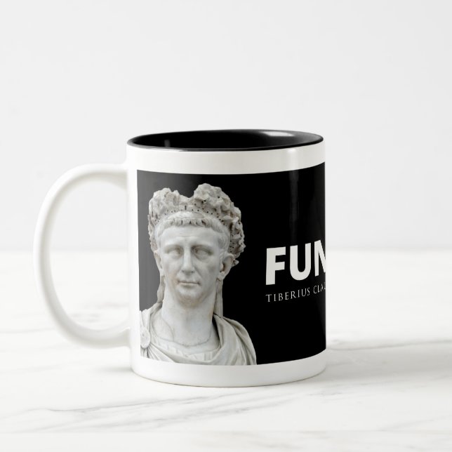 Claudius lustiger Onkel Mug Zweifarbige Tasse (Links)