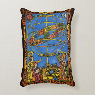 Claudius Ptolemäus Astronom, Vintage-Himmels- Dekokissen