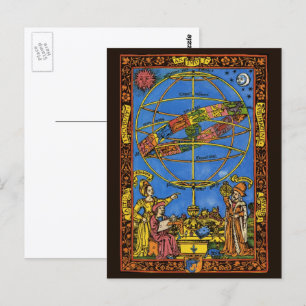 Claudius Ptolemäus Astronom, Vintage Himmels-  Postkarte