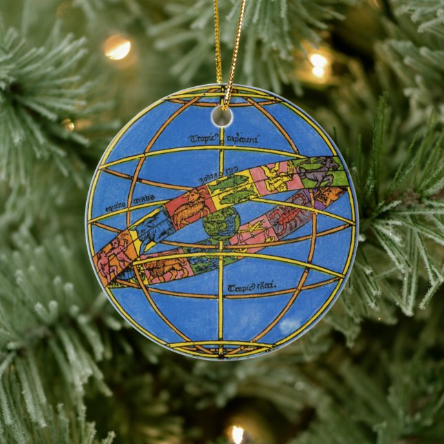 Claudius Ptolemy Astronomer, Vintager Celestial Keramikornament (Baum)