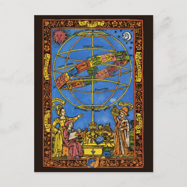 Claudius Ptolemy Astronomer, Vintager Celestial Postkarte (Vorderseite)
