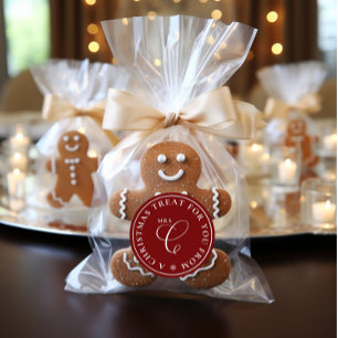 Claus Christmas Leckerei Rotes Weihnachtsfest Runder Aufkleber