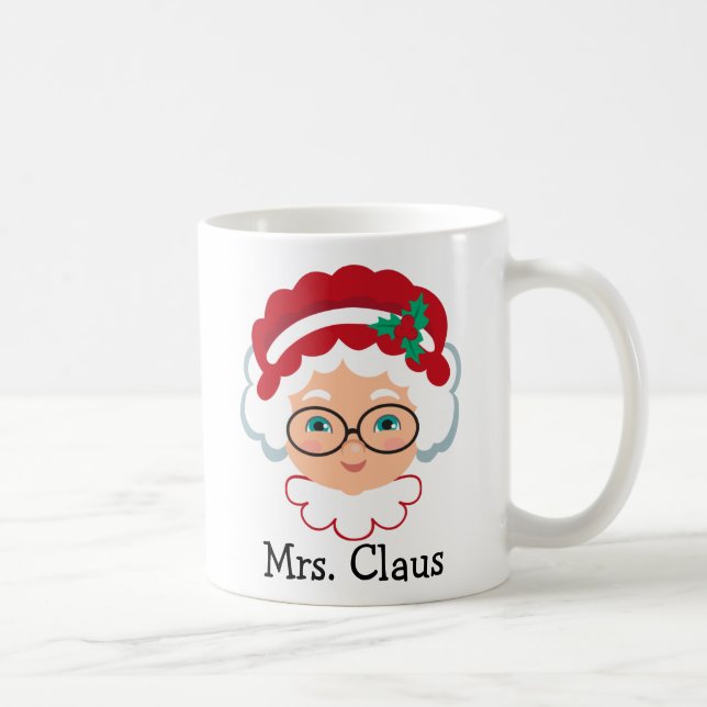 Claus Face Personalisiert Holiday Coffee Tasse (Rechts)