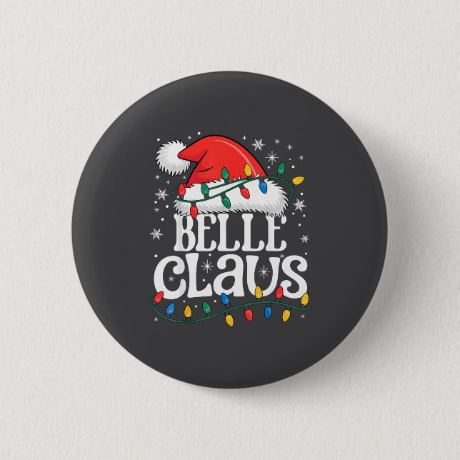 Claus Funny Xmas Christmas Grandma Holiday Style  Button (Vorderseite)