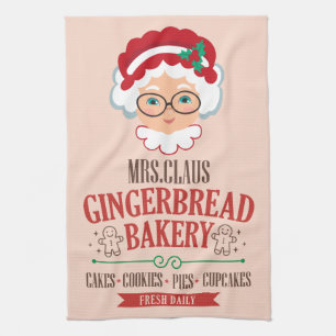 Claus Gingerbread Bakery Weihnachten Geschirrtuch