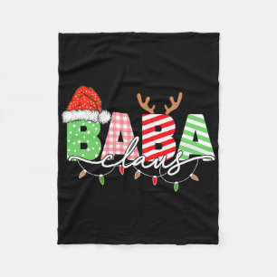 Claus Weihnachtslichter Santa Hut Familie passend Fleecedecke