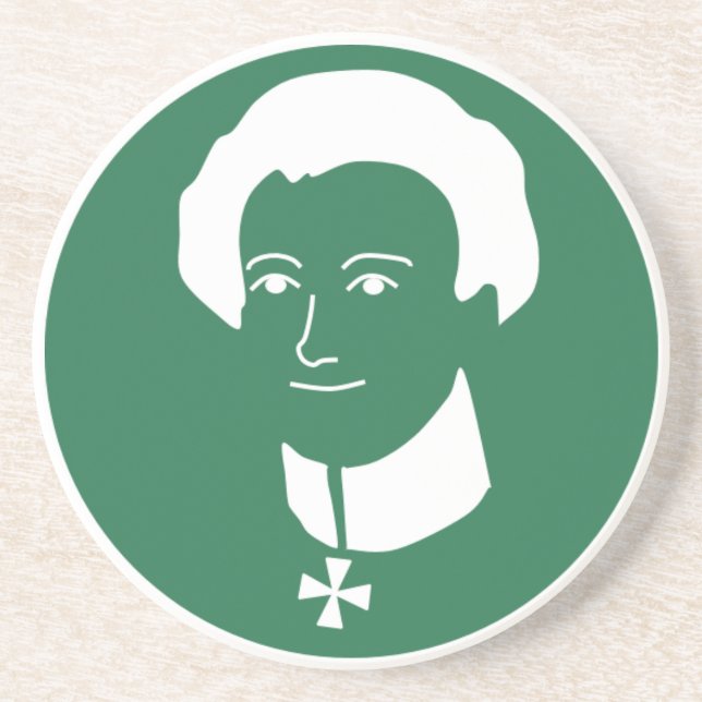 "Clausewitz Bruder-Kaffee-" Sandstein-Untersetzer Untersetzer (Vorne)