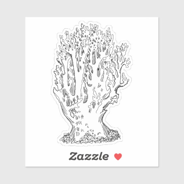 Clavaire Jaune Mushroom Sticker (Blatt)