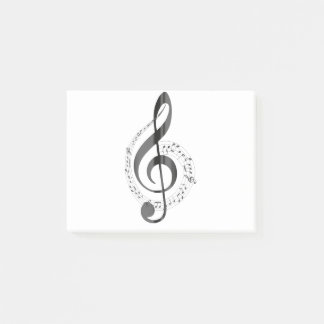 Clave de Sol Pentagrama y Melodia Post-it Klebezettel