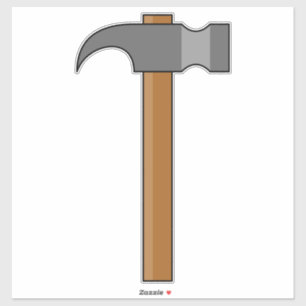 Claw Hammer Cartoon Aufkleber