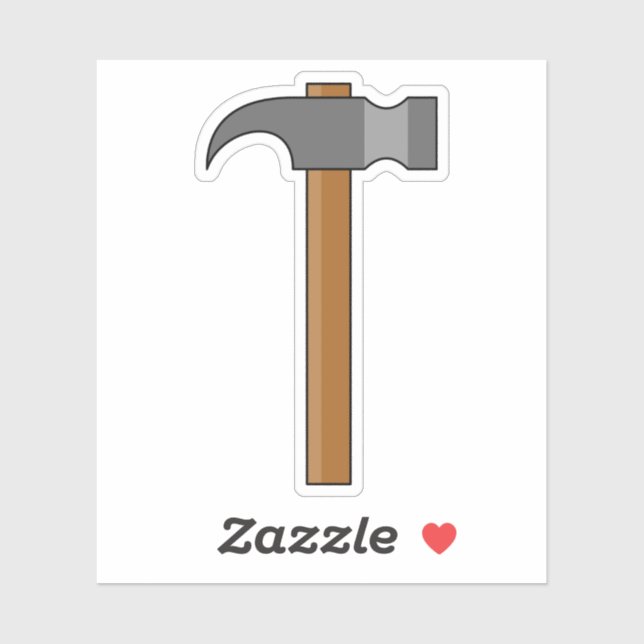 Claw Hammer Cartoon Aufkleber (Blatt)