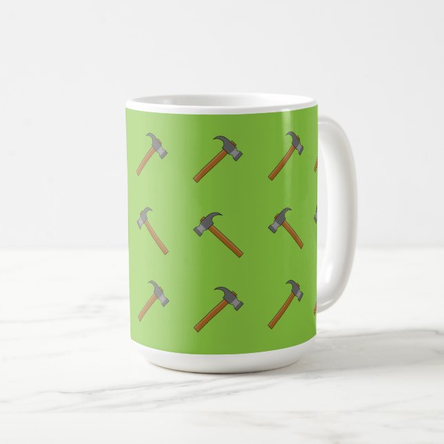 Claw Hammer Cartoon Kaffeetasse (VorderseiteRechts)