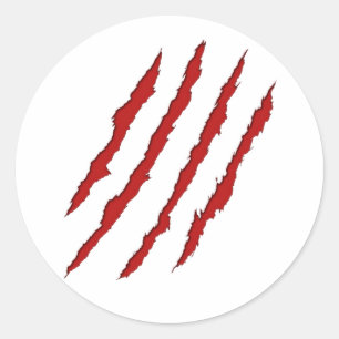 Claw Marks Runder Aufkleber