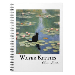 Claw Monet Water Lilies Cat Pond Notizblock