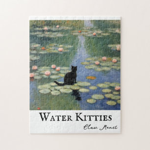 Claw Monet Water Lilies Cat Pond Puzzle