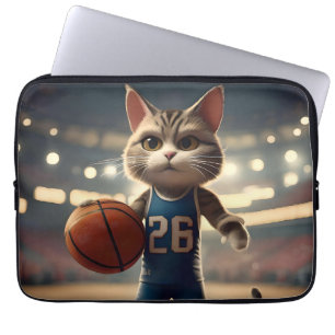Claw-some Hoops: Der Fearless Cat Basketballer Laptopschutzhülle