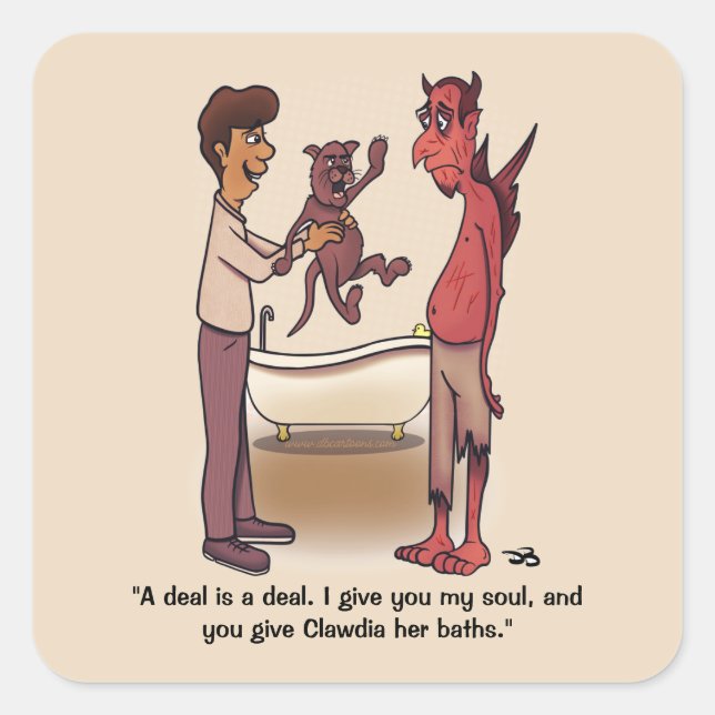 Clawdia Square Stickers (Vorderseite)